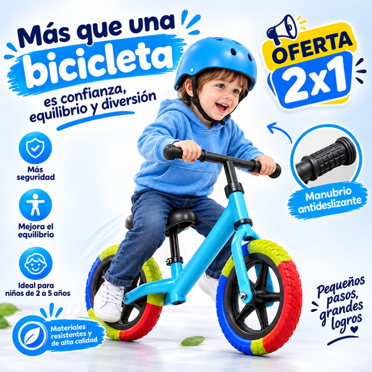 Bicicleta de Balance Ajustable – Ayuda a Tu Niño a Ganar Confianza en Cada Paseo