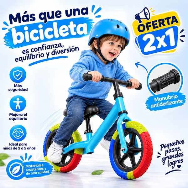 Bicicleta de Balance Ajustable – Ayuda a Tu Niño a Ganar Confianza en Cada Paseo